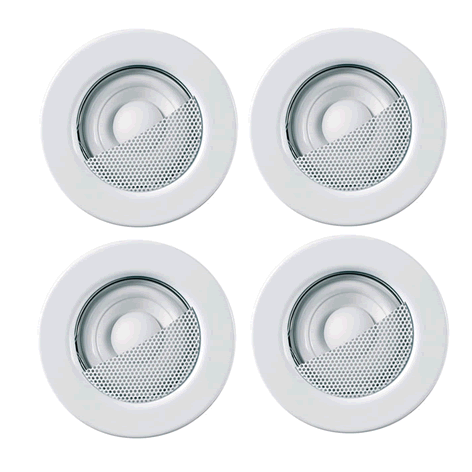 4 x KEF In-Ceiling Ci50R Speakers - White (MULTIPACK)